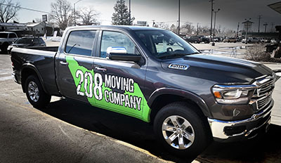 partial moving truck wrap